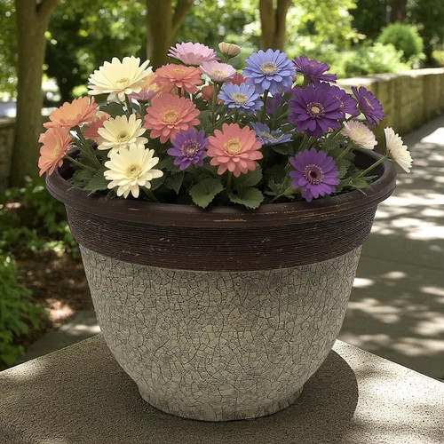 Crackle planter 30cm - planter,