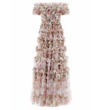 Cottagecore Floral Ruffle Gown