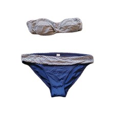 M&S ladies 2 Piece Bath Suit navy white size 12/14 