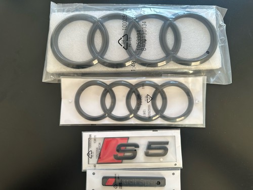 Audi gloss black badge set - s5,