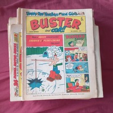 36,1975,Buster and Cor! comics-some have tears and newsagents marks.