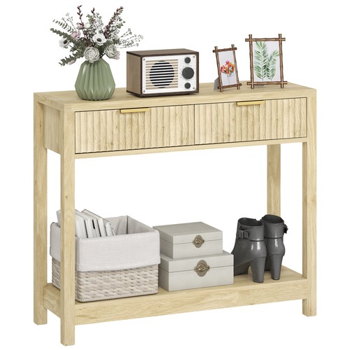 Entryway table with fluted - table,