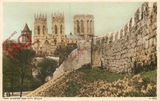 Picture Postcard; York Minster, and City Walls