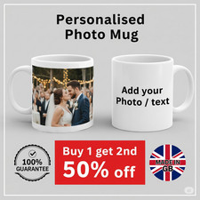 Custom Mug with Photo or Text – Personalised Gift Idea for Him & Her