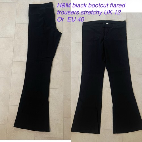 Black bootcut flared - black,