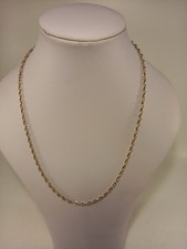 Sterling Silver Hallmarked Chain Necklace 20" Long 10 grams Ex Con Vintage 