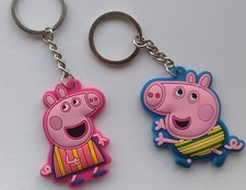 Peppa Pig & George Pig Rubber Keychain/ Keyring 
