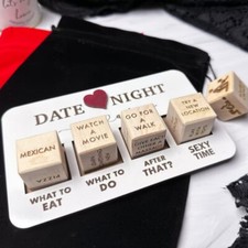 Date Night Dice Wooden Couples