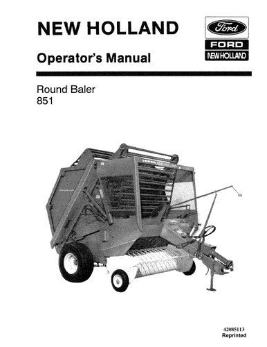 New holland round baler 851 - new,