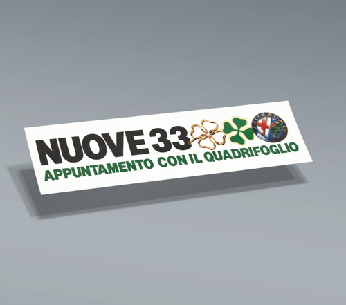 Promotional sticker new alfa - promotional, "new
