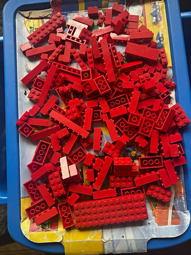 Lego red bricks - bricks, bulk