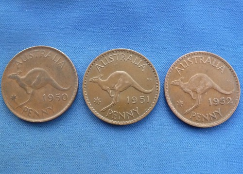 Australia bronze penny - 3x,