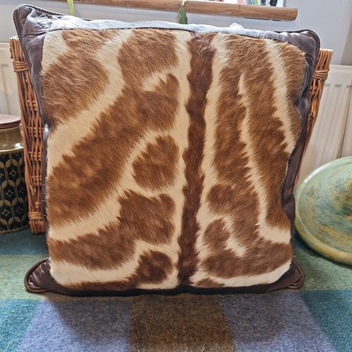 Brown real leather and hide - brown,