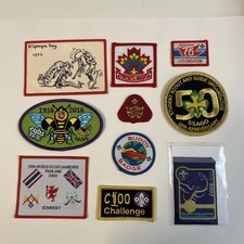 10 Mixed Scout badges see photo for details ideal for camp blanket or swops D134