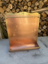 Vintage French Copper Spoon Utensils Rack Drip Tray