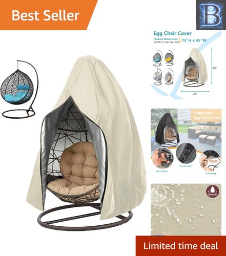 Beige swing egg chair - swing,