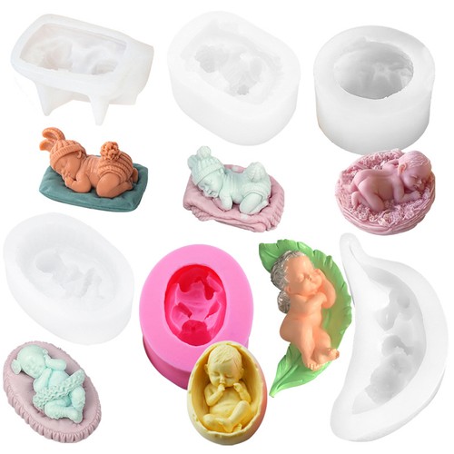Girl boy baby silicone - 3d,