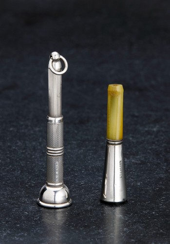 Silver engine turned cigar - turned,