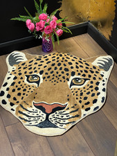 Soft Short Piled Leopard Rug