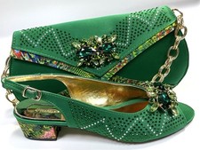 Green Italian matching shoes