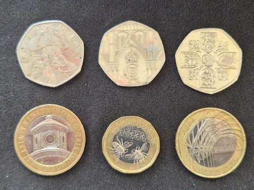 Rare fifty pence - fifty, £2,