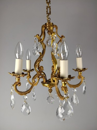 French gilded crystal 5 - gilded, &