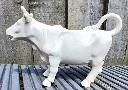 Ceramic cow cream pitcher - ceramic,
