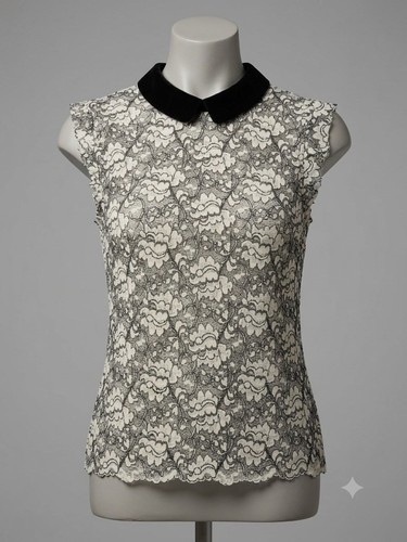 Zara woman black ivory lace - black,
