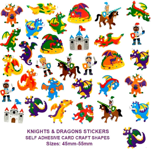 Knights dragons stickers - knights,