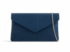 Women's Plain Suede Clutch Bag