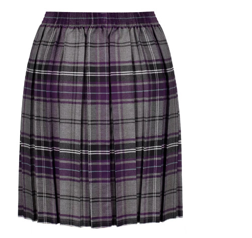 Purple and grey tartan skirt - purple,