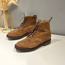 NEW Sanders KELSO Snuff Waxy Suede Calf Derby Boots Commando Sole UK11 RRP £355