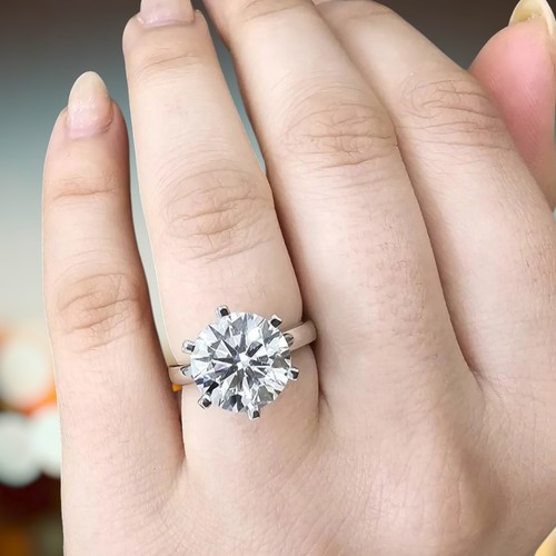 Ring carat lab grown round - carat,