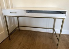 Laura James Marie Desk - White & Gold For Home Office