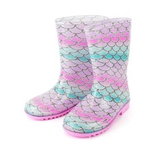 Girls Wellington Boots Mermaid