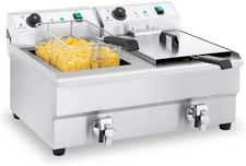 Royal Catering Professional Electric Deep Fryer 2 x 16 litres 2 x 3.200 watts 