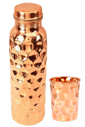 Copper water diamond bottle - water,