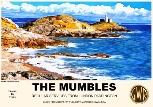 Vintage style railway poster - style,