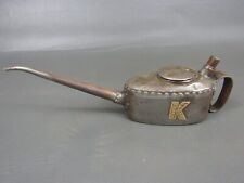 Vintage flip top Kayes 1/2 pint no 17A oiler pie crust oil can old tool