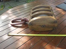 vintage ships solid oak block