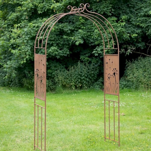 Metal garden arch rusty - garden,