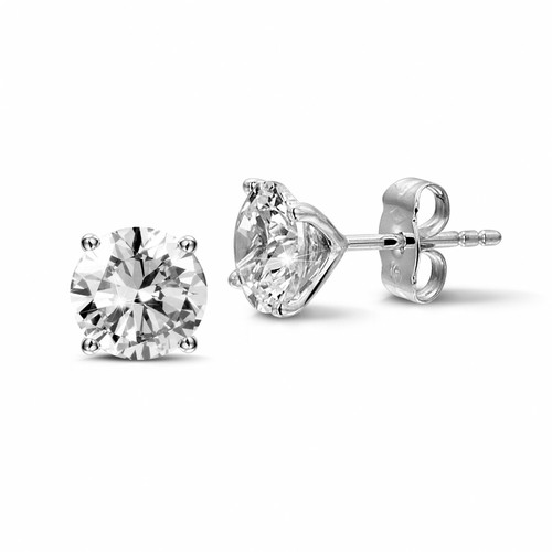 Platinum martini stud earrings - platinum,