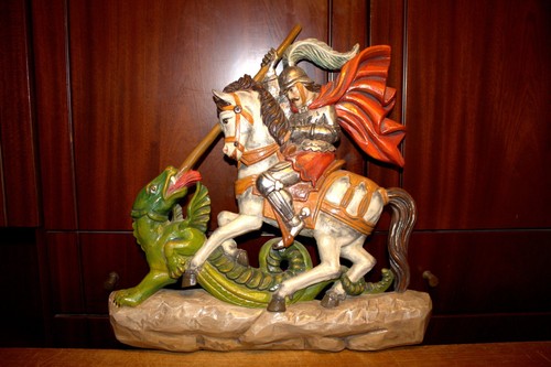 Vtg x16 hand carved wood - vtg,