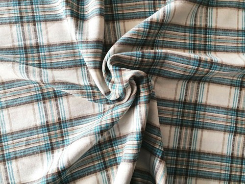 Tartan check style linen blend - check,