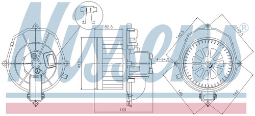 Nissens cabin fan blower - fan, motor