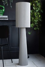 Rockett St George Black & White Stripe Floor Lamp