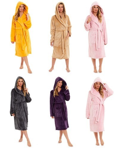 Womens hooded dressing gown - hooded,