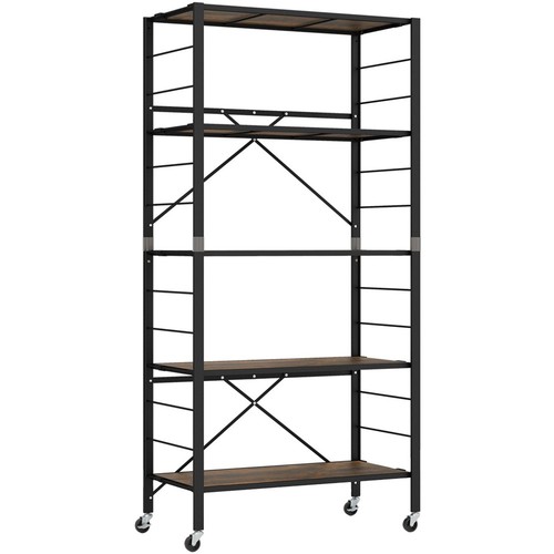 Costway shelf black - black, metal