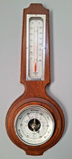 Antique S.B Barometer Round Face Wall Hang c1940's Art Deco