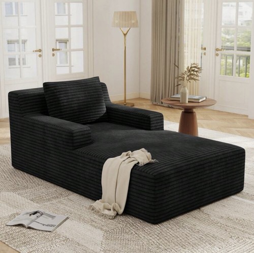 Black jumbo cord cloud sofa - cloud,